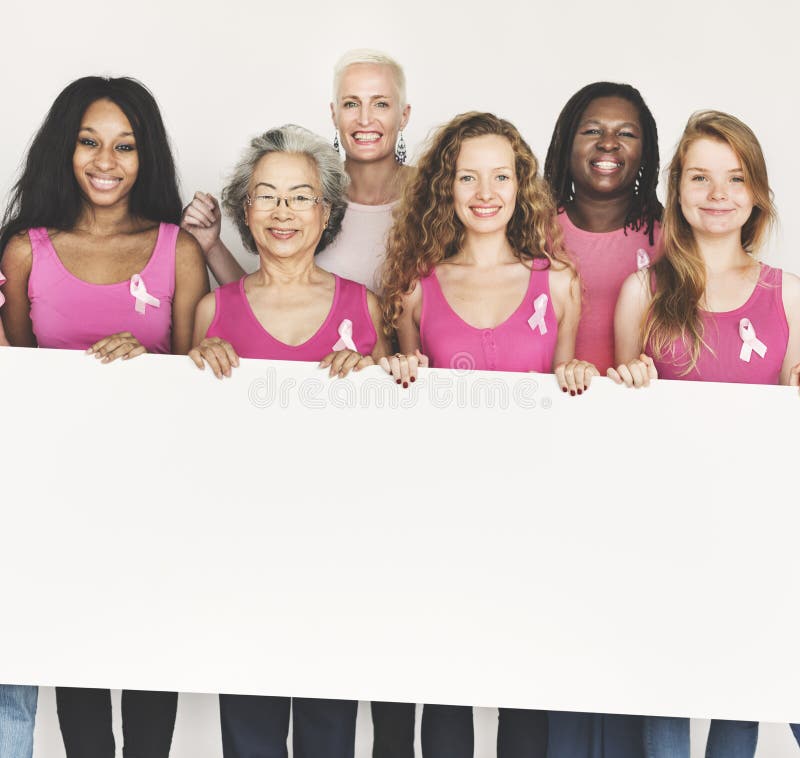 Concetto rosa dell'insegna dello spazio della copia di consapevolezza del cancro al seno del nastro