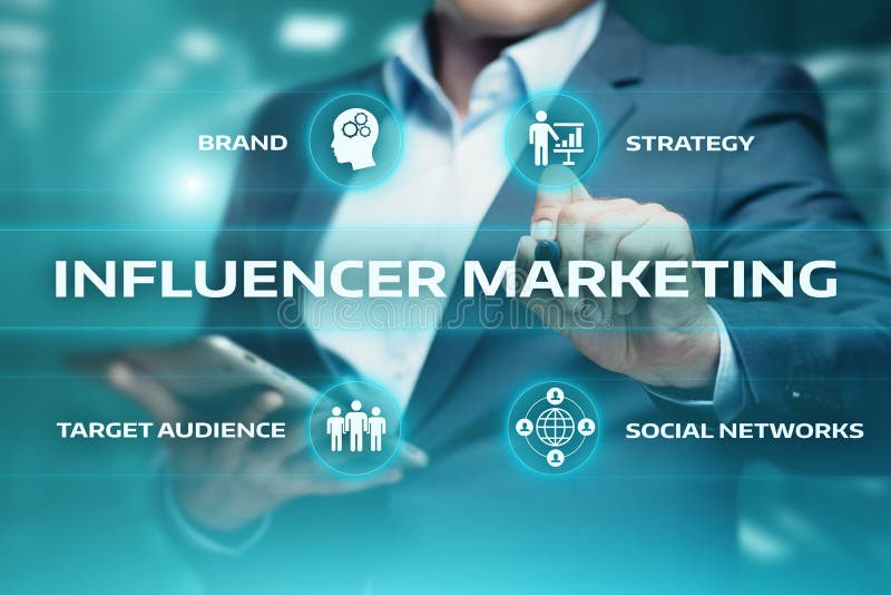 Concetto sociale di strategia di media della rete di affari di piano di vendita di Influencer immagini stock libere da diritti Concetto sociale di strategia di media della rete di affari di piano di vendita di Influencer immagini stock libere da diritti