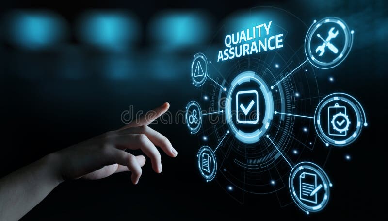 Concetto standard di tecnologia di affari di Internet di garanzia di servizio di assicurazione di qualità fotografia stock