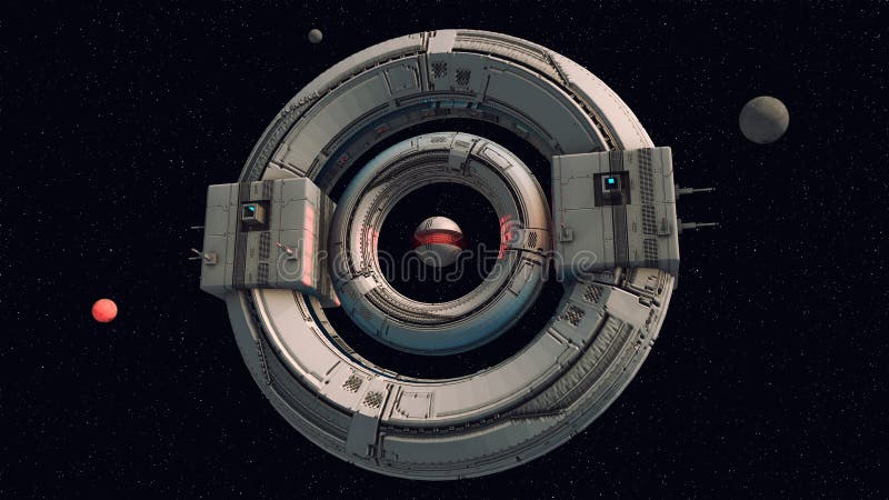 Concetto straniero del UFO dell'astronave fotografia stock Concetto straniero del UFO dell'astronave fotografia stock