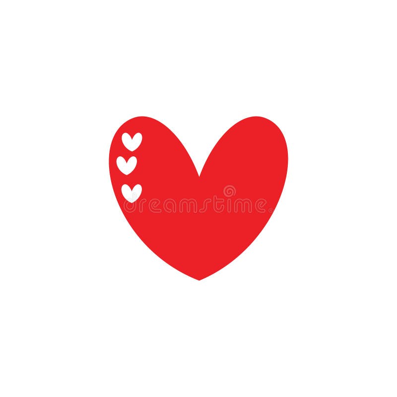 Concetto sveglio delle illustrazioni del cuore di amore illustrazione vettoriale Concetto sveglio delle illustrazioni del cuore di amore illustrazione vettoriale