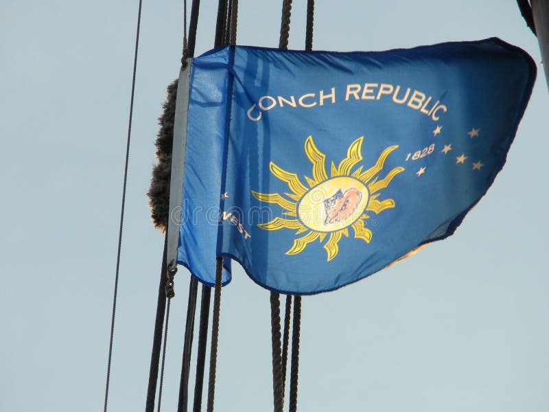 Conch Republic Flag, Key West Stock Photo - Image of island, keywest