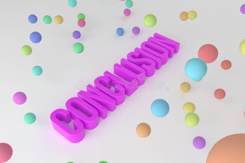 Conclusion, Business Conceptual Colorful 3D Rendered Words. Alphabet,  Background, Typography & Web. Stock Illustration - Illustration of artwork,  abstract: 128956740
