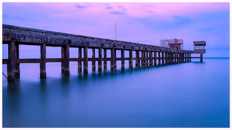 Concrete Bridge Overhang for Docking Ships Stock Image - Image of ...