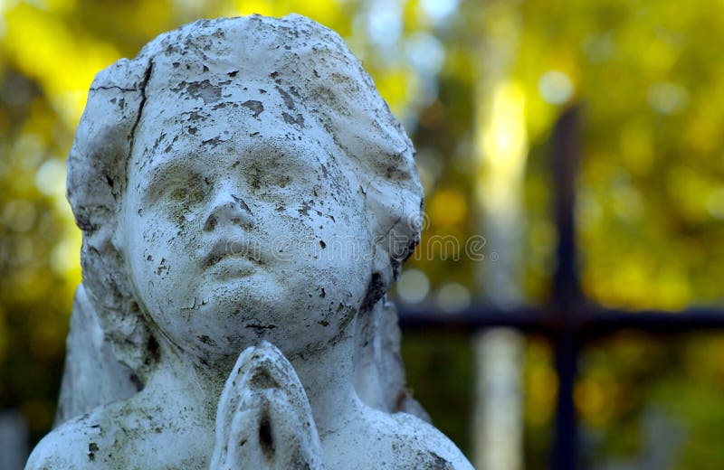 Concrete carved face of an angel stock photography Concrete carved face of an angel stock photography