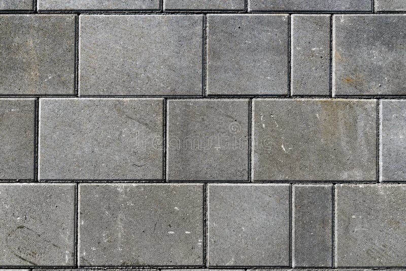 Concrete or cobble gray pavement slabs or stones for floor, wal