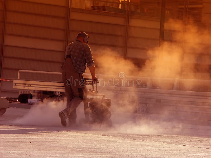Concrete cutting royalty free stock image