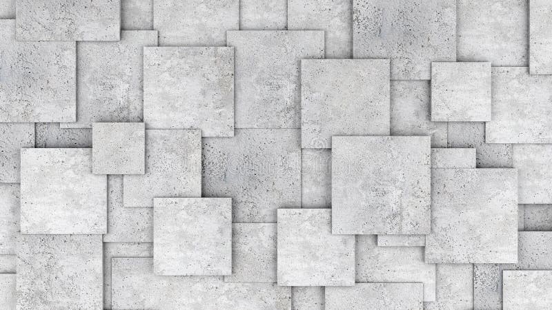 Concrete 3d cube wall as background or wallpaper. 3D rendering. Concrete 3d cube wall as background or wallpaper. 3D rendering