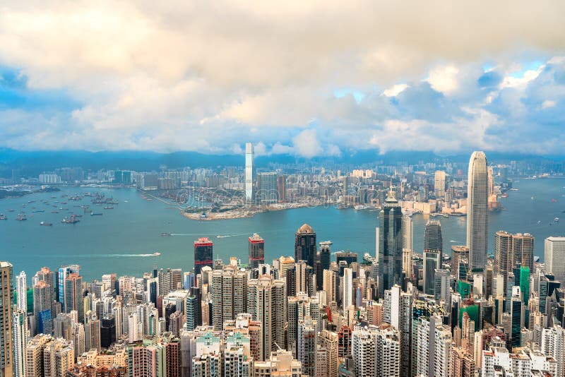 Concrete Forest for Both Side of Hong Kong Editorial Stock Photo ...