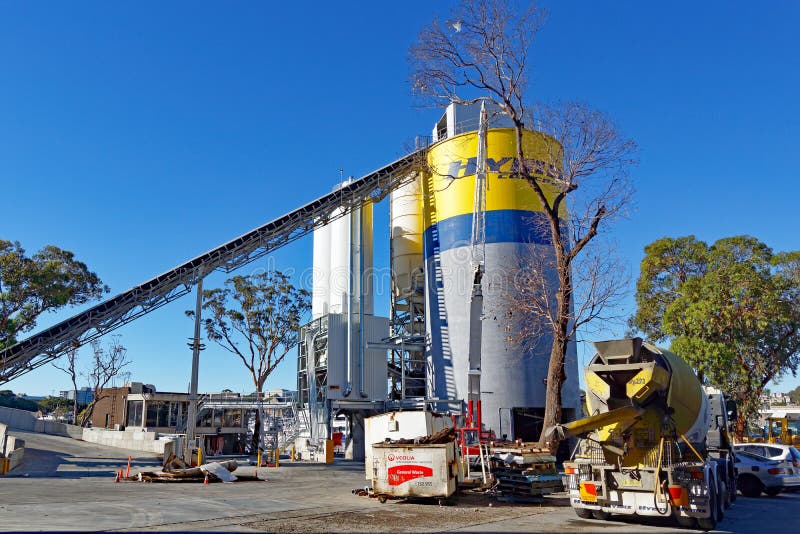 Concrete Manufacturing Plant, Sydney, Australia Editorial Stock Image
