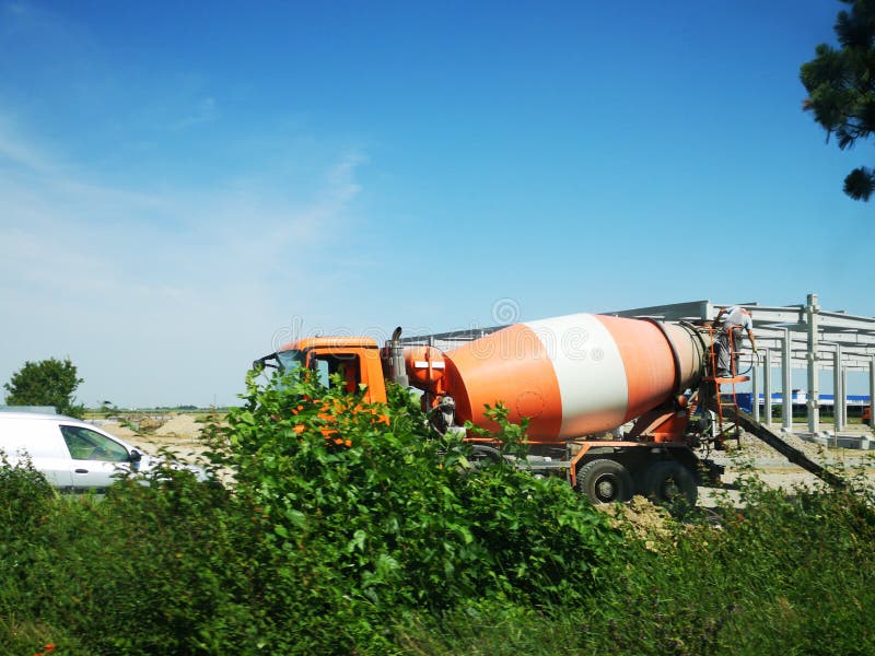 Concrete mixer car_2 stock image. Image of cement, mixer - 48319767