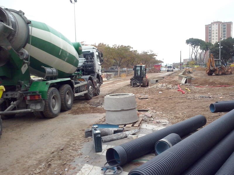 Concrete mixer stock photo. Image of remodeling, jobs 47256388