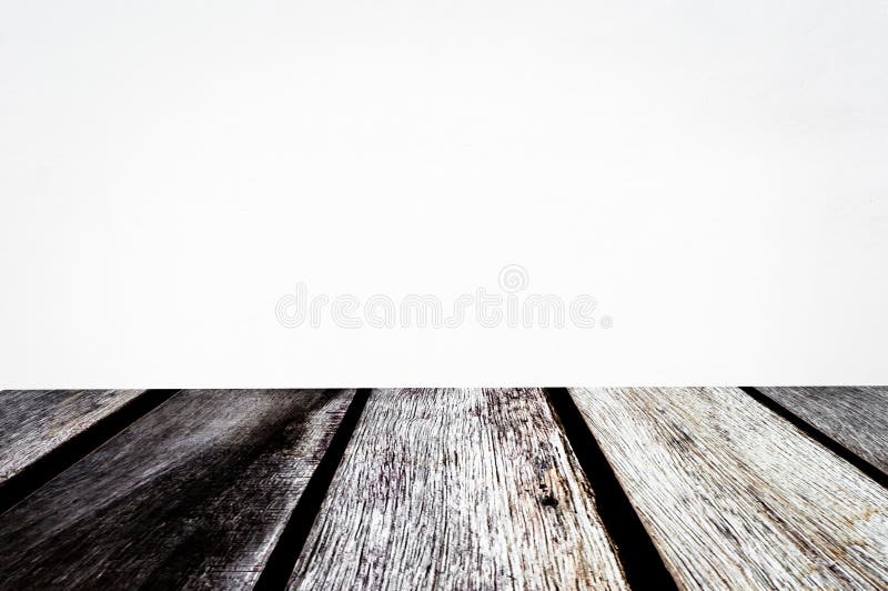 Concrete muur witte kleur voor textuurachtergrond met leeg hout royalty-vrije stock foto's Concrete muur witte kleur voor textuurachtergrond met leeg hout royalty-vrije stock foto's
