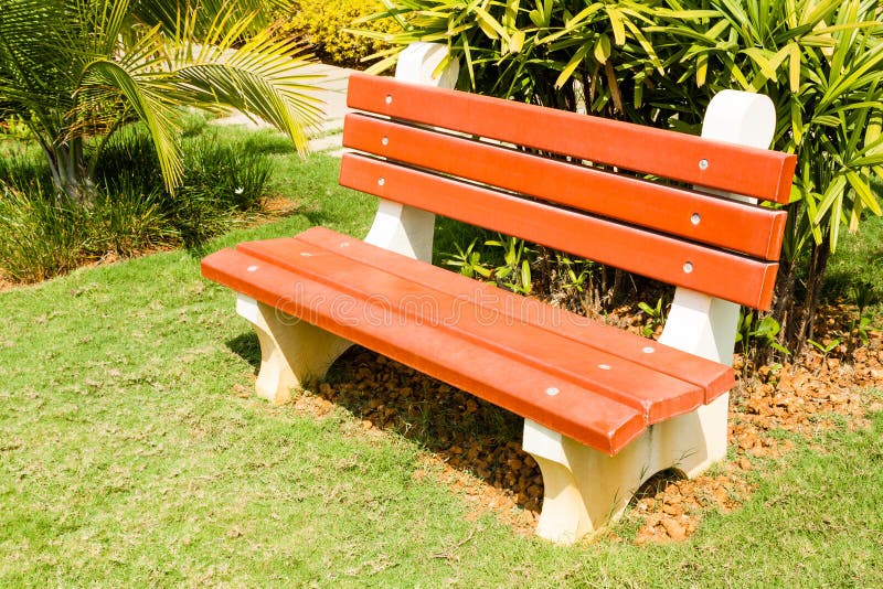 Concrete Park Bench stock photo. Image of relax, summer - 37840666