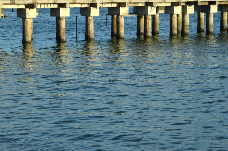 Concrete pier at the sea royalty free stock photo