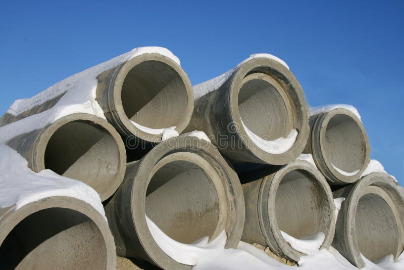 Concrete pipes.