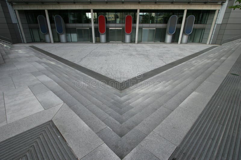 Concrete plaza stock photo. Image of triangular, perspective - 12577674