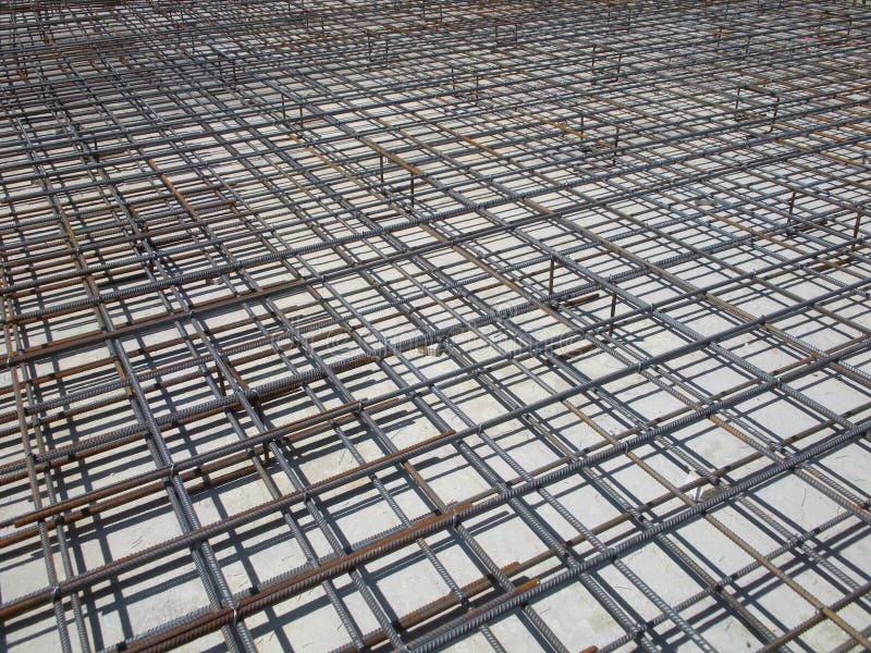 Concrete Reinforcing Bars at a Construction Site