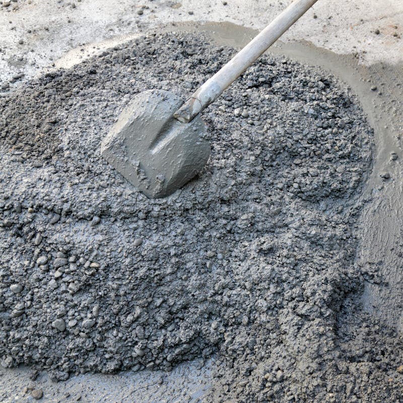 Concrete and shovel stock image. Image of site, gray - 34481045