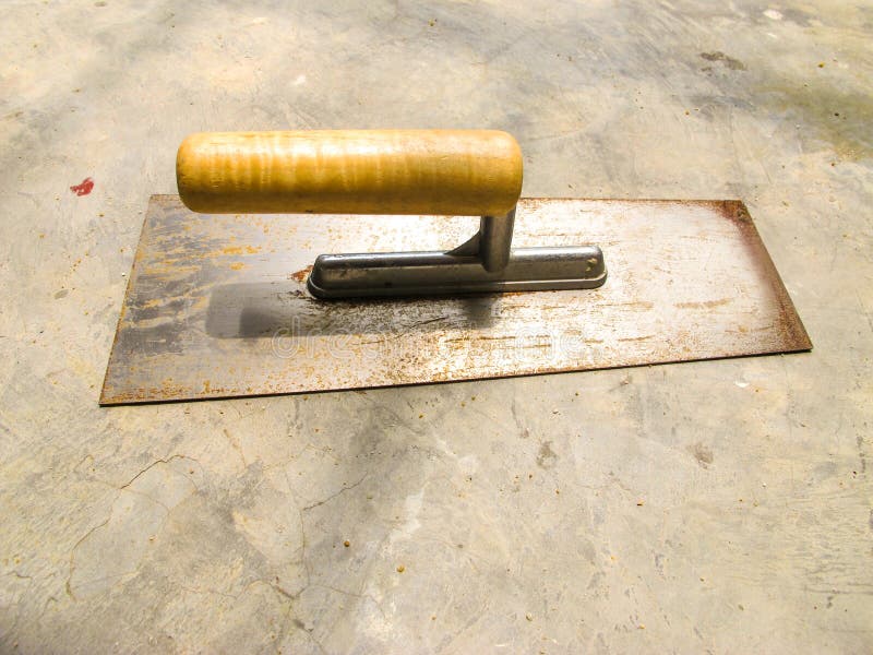 Concrete Trowel stock photo. Image of repairing, reflection 114451504
