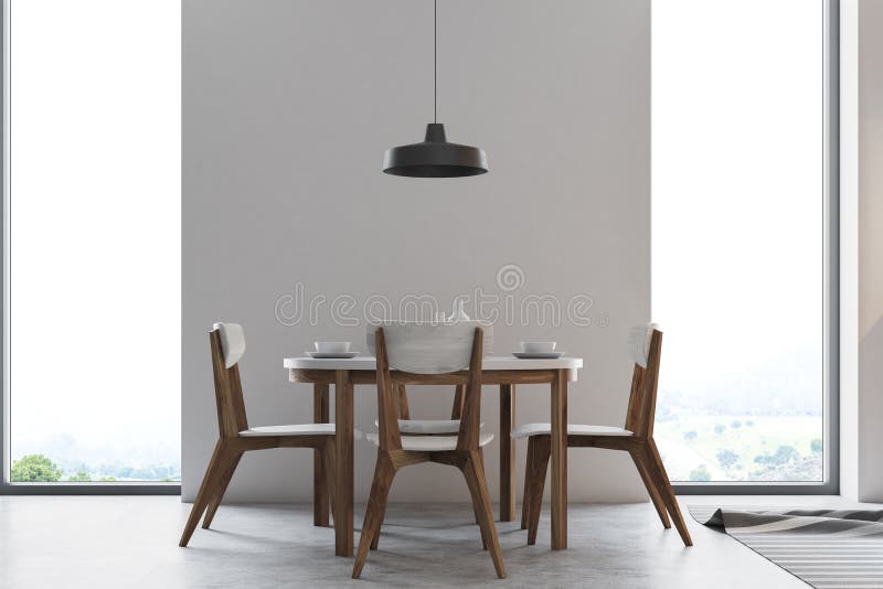 concrete wall dining room