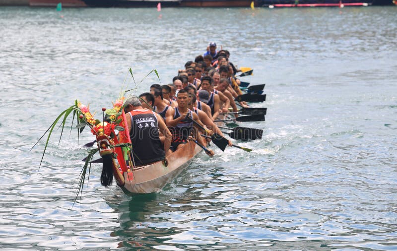 Hong kong iunie 2 2019 : concursul de dragoni este început pentru festivalul Duanwu.