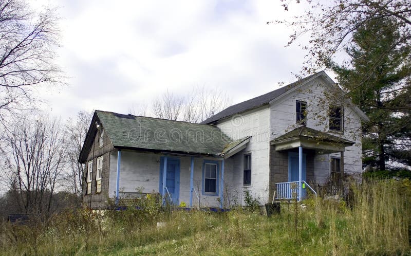 Another farm bites the dust! The family is gone the house remains condemned and abandoned. Dilapidated architecture stock images, royalty-free photos and pictures