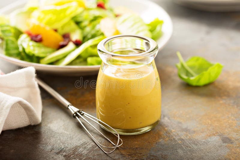 Condimento dell'insalata casalingo della senape del miele