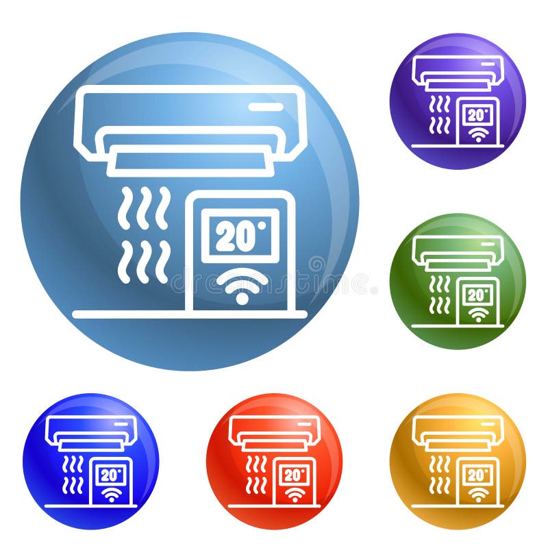 Air Conditioner Control Futuristic Panel. Digital Interface Car Air Conditioner. AC Button Stock
