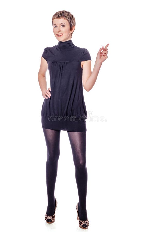 Giovane donna in piedi immagine stock