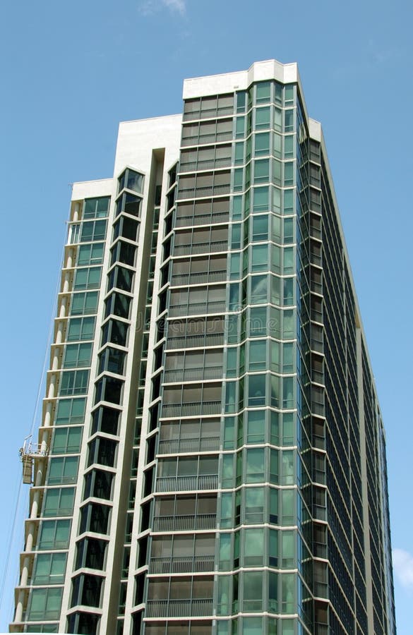 Condo With Scaffold stock images