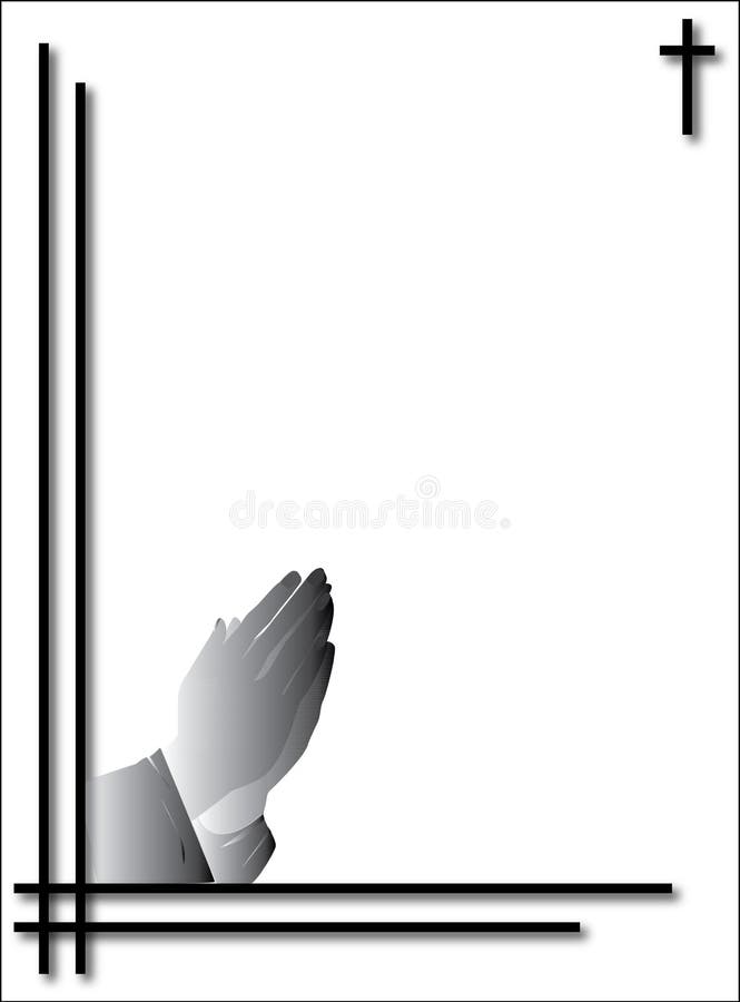 Condolence Card with Praying Hands Stock Illustration - Illustration of  pattern, ornamental: 32534527