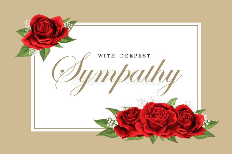 Condolences sympathy card floral lily bouquet Vector Image