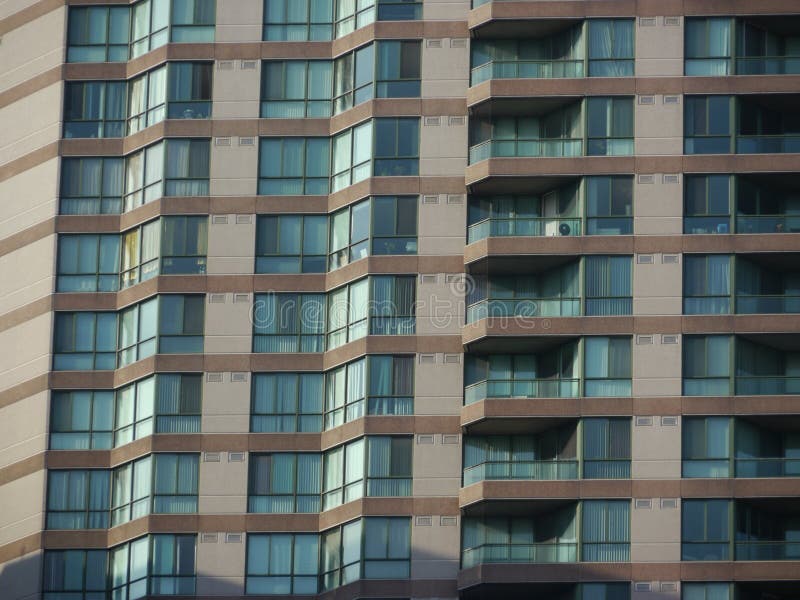 Condominium Apartments Closeup Stock Image Image of balconies