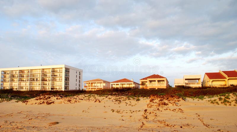 Condominiums and villas along the beach