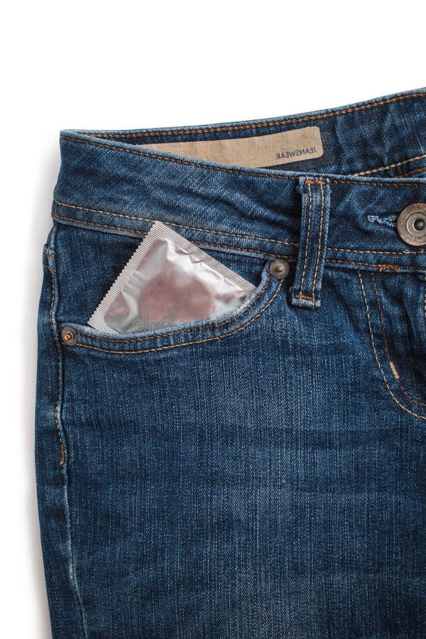 Condoms In Package In Jeans Safe Sex Concept Healthcare Medicine