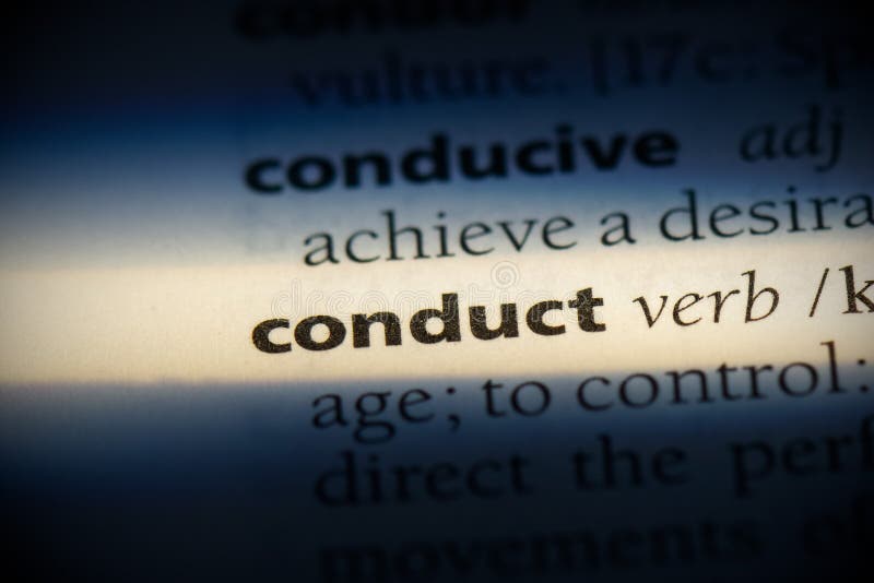 Conduct Word Concept on Cubes Stock Image Image of court, integrity