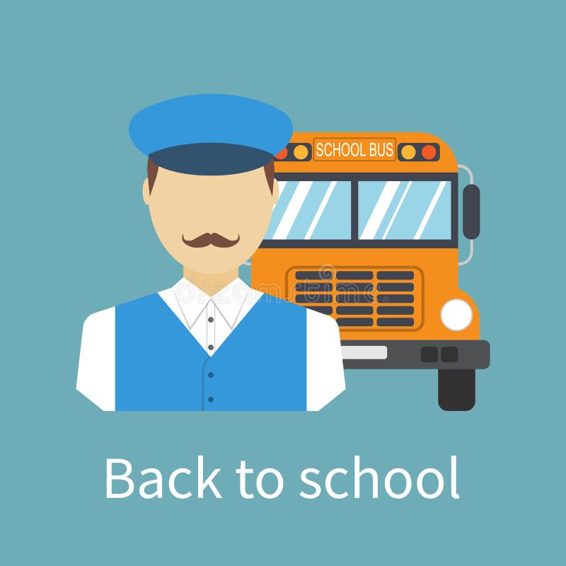 Conducteur d'autobus scolaire illustration stock Conducteur d'autobus scolaire illustration stock