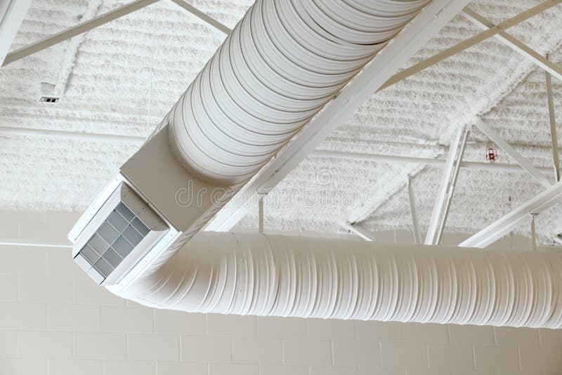 Condutas expostas ao interior num sistema HVAC moderno