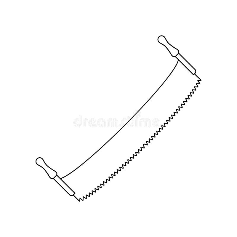?cone da serra do Dois-punho da cor Elemento de ferramentas da constru??o para o conceito e o ?cone m?veis dos apps da Web Esbo?o ilustração stock ?cone da serra do Dois-punho da cor Elemento de ferramentas da constru??o para o conceito e o ?cone m?veis dos apps da Web Esbo?o ilustração stock