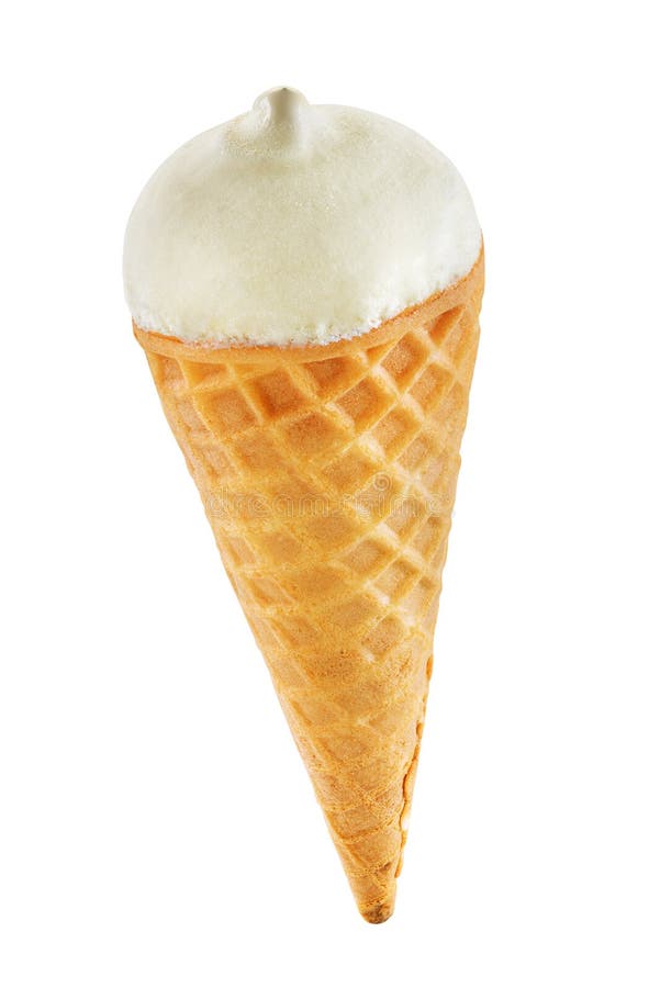 Cone de gelado de baunilha foto de stock. Imagem de isolado 122333774