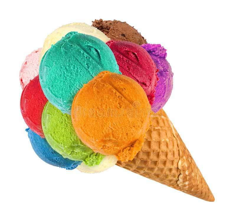Gelado no cone imagem de stock. Imagem de cone, croissant 35361793