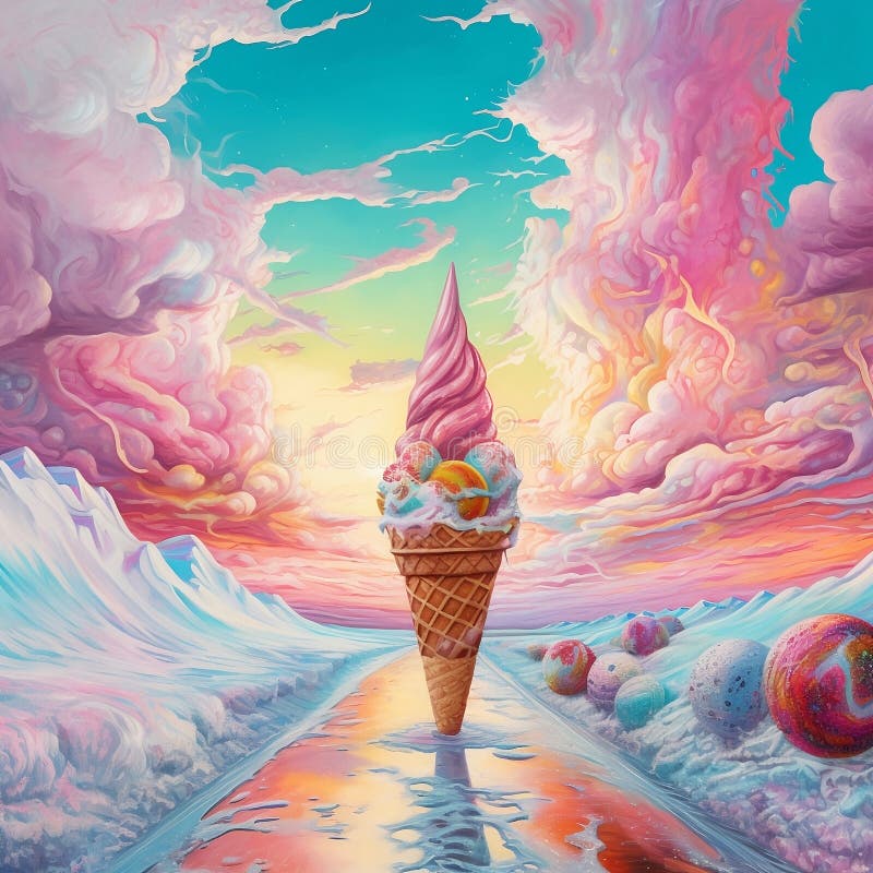 Desenho de Cone de gelado pintado e colorido por Usuário não registrado o  dia 18 de Maio do 2011