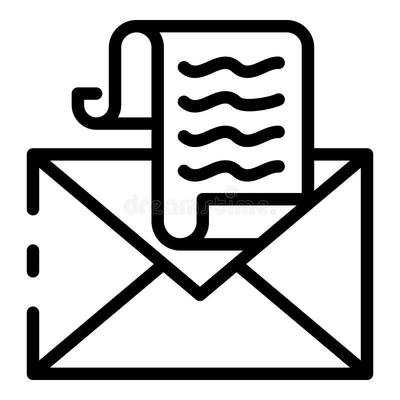 ?cone do email do imposto, estilo do esbo?o ilustração do vetor ?cone do email do imposto, estilo do esbo?o ilustração do vetor