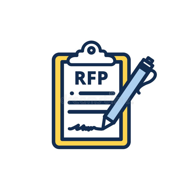 ?cone do RFP - conceito ou ideia do pedido de propostas ilustração stock ?cone do RFP - conceito ou ideia do pedido de propostas ilustração stock