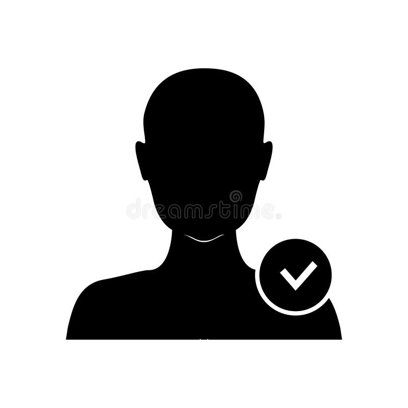 ?cone do usu?rio com sinal da verifica??o O ?cone do perfil e aprovou, confirma, ilustração royalty free ?cone do usu?rio com sinal da verifica??o O ?cone do perfil e aprovou, confirma, ilustração royalty free