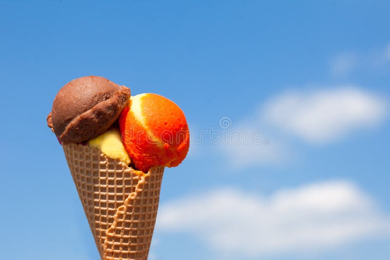 Scoops of Ice Cream with Fresh Mint and Currant Stock Image Image of chocolate, creme 73347033