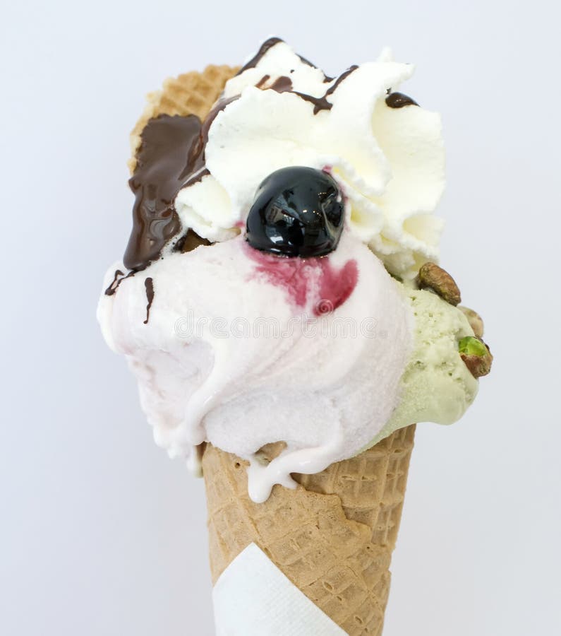 Cone Ice Cream of Various Flavors Stock Photo Image of sugar, summer