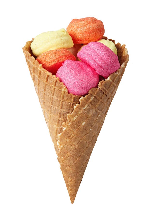Cone De Gelado Isolado No Fundo Branco Imagem de Stock Imagem de fonte, cone 109081221