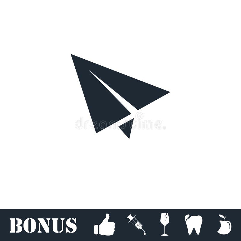 ?cone plano de papel horizontalmente ilustração stock ?cone plano de papel horizontalmente ilustração stock